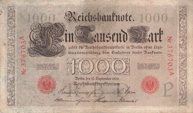 1000 Mark 1909 P/A ro.39